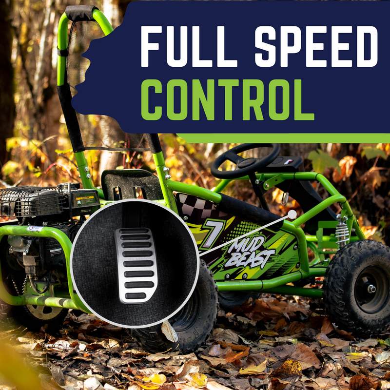 Load image into Gallery viewer, MudBeast 98cc Gas Powered Go Kart: Off-Road, 4-Stroke, Safe & Fun