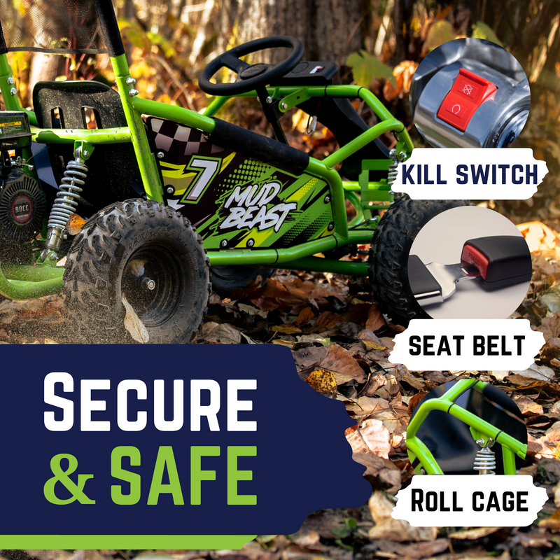 Load image into Gallery viewer, MudBeast Kids' Electric Go Kart 48V 1000W - Safe & Durable Off-Road Fun