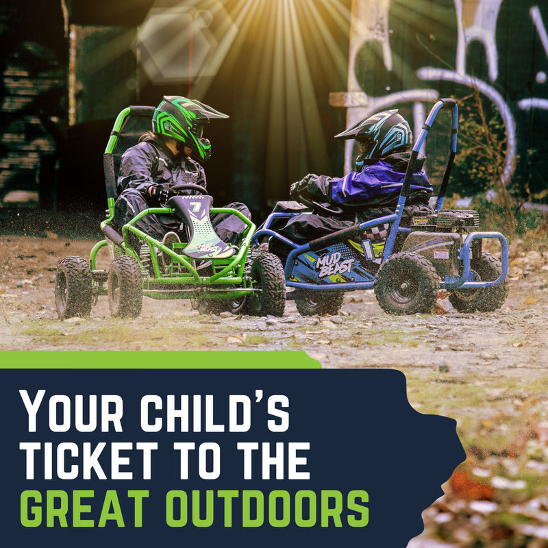 Load image into Gallery viewer, MudBeast 98cc Gas Powered Go Kart: Off-Road, 4-Stroke, Safe & Fun