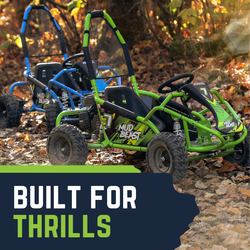 Load image into Gallery viewer, MudBeast 98cc Gas Powered Go Kart: Off-Road, 4-Stroke, Safe & Fun