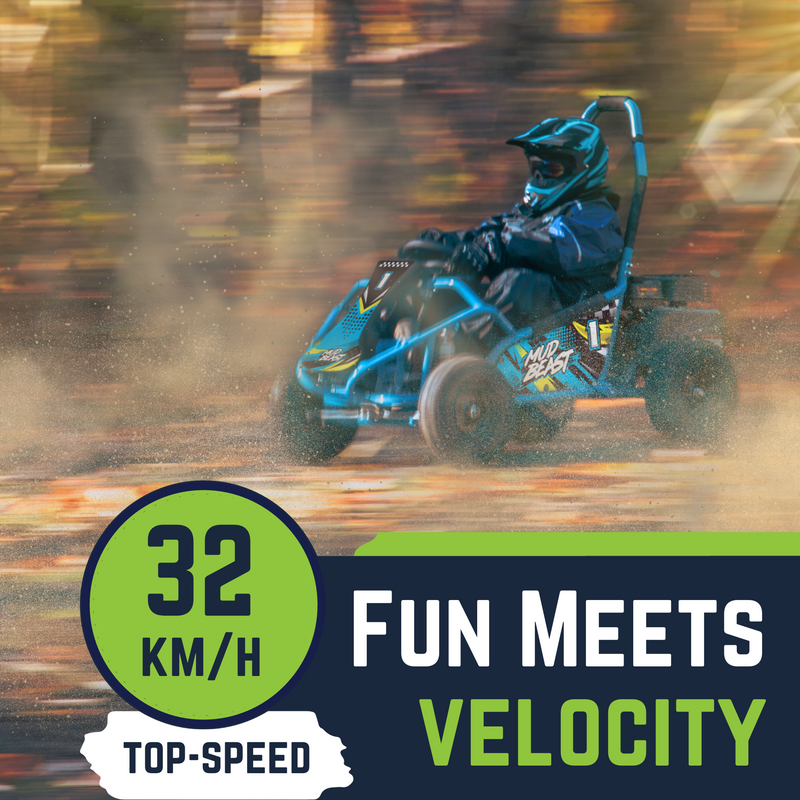 Load image into Gallery viewer, MudBeast Kids' Electric Go Kart 48V 1000W - Safe & Durable Off-Road Fun