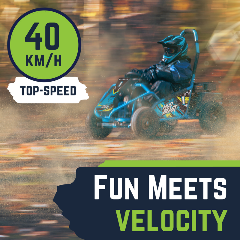 Load image into Gallery viewer, MudBeast 98cc Gas Powered Go Kart: Off-Road, 4-Stroke, Safe & Fun