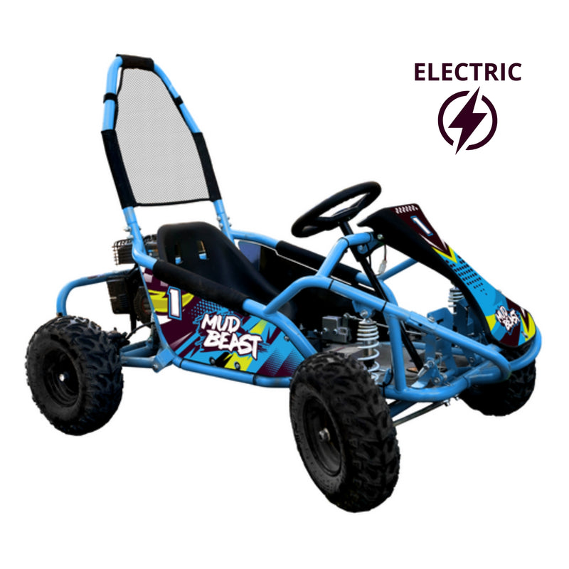 Load image into Gallery viewer, MudBeast Kids' Electric Go Kart 48V 1000W - Safe & Durable Off-Road Fun