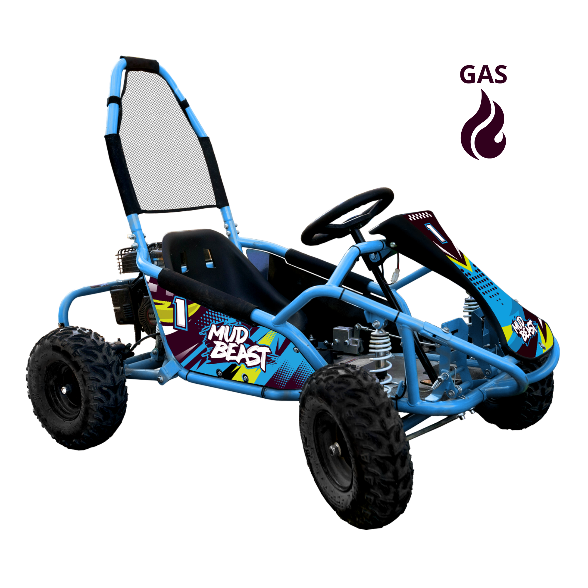 MudBeast 98cc Gas Powered Go Kart: Off-Road, 4-Stroke, Safe & Fun