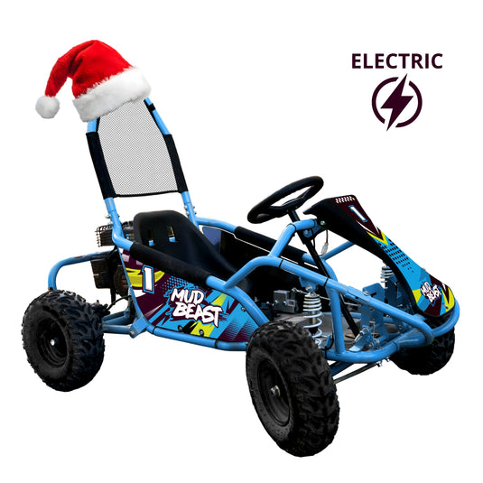 MudBeast Kids' Electric Go Kart 48V 1000W - Safe & Durable Off-Road Fun