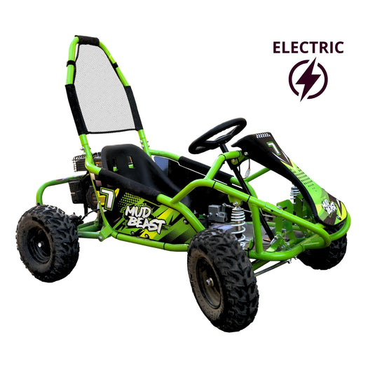 MudBeast Kids' Electric Go Kart 48V 1000W - Safe & Durable Off-Road Fun