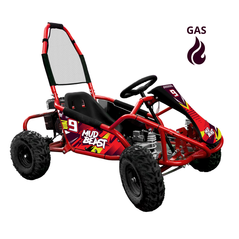 Load image into Gallery viewer, MudBeast 98cc Gas Powered Go Kart: Off-Road, 4-Stroke, Safe &amp; Fun
